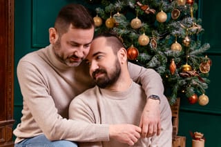 weihnachtlich dekoriertes Studio in Budapest