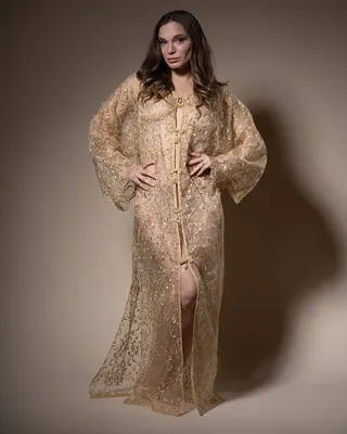 Marokkanische Dfina – goldfarben und transparent