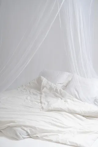 weißem Stoff set