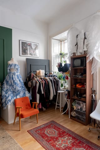 Green room and wardrobe