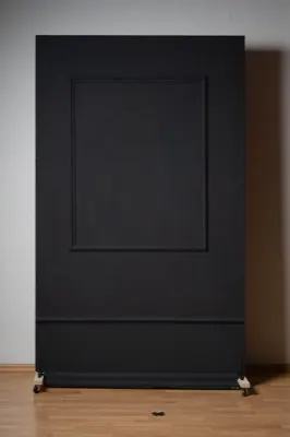 bewegliche schwarze Wand – 2 m × 1,2 m Hintergrund